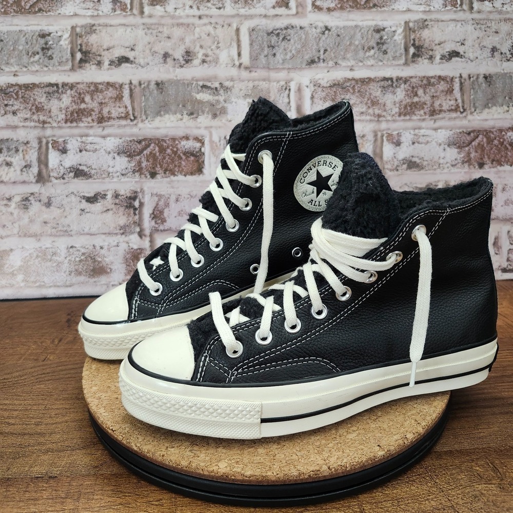 Converse Chuck Leather 70 Sherpa Lined Hi- Top Shoes Unisex M7/W9